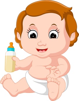 cute baby cartoon vector