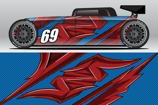 Abstract Race car wrap sticker design and sports background for daily use racing livery or car vinyl stickers vector