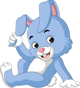 cute rabbit cartoon vector