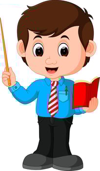 Cartoon male teacher vector