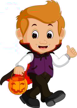 cute dracula cartoon vector