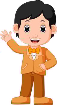 cute businessman cartoon vector