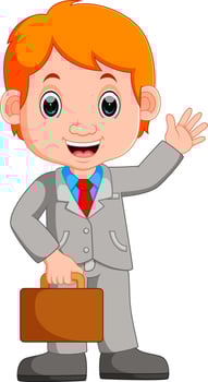 cute businessman cartoon vector