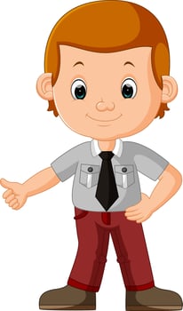 cute businessman cartoon vector