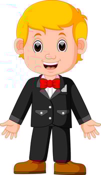cute businessman cartoon vector