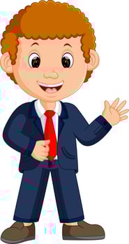 cute businessman cartoon vector