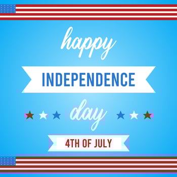 simple poster with american flag for american independence day celebration on july 4th vector