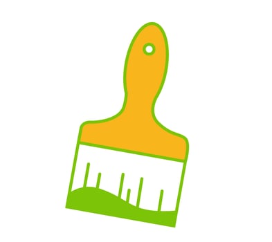 vector design, icon or symbol of paint brush shape