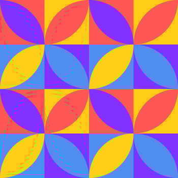 seamless geometric flower pattern vector design