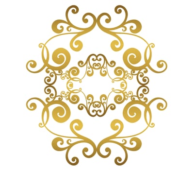 Vector damask vintage baroque scroll ornament swirl. Victorian monogram heraldic shield swirl.Retro floral leaf pattern border foliage antique  acanthus calligraphy engraved tattoo. Tile decor element