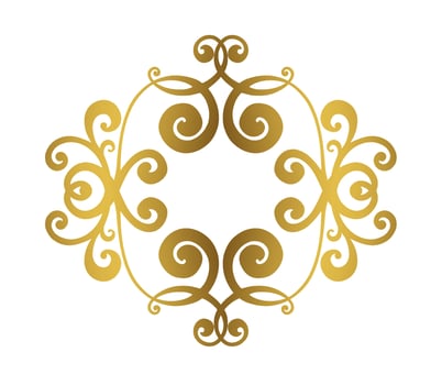 Vector damask vintage baroque scroll ornament swirl. Victorian monogram heraldic shield swirl.Retro floral leaf pattern border foliage antique  acanthus calligraphy engraved tattoo. Tile decor element