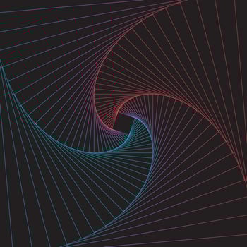 Vector illustration of geometric line art