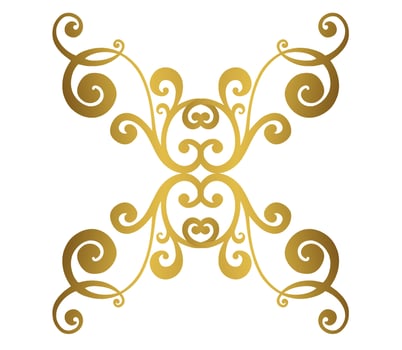 Vector damask vintage baroque scroll ornament swirl. Victorian monogram heraldic shield swirl.Retro floral leaf pattern border foliage antique  acanthus calligraphy engraved tattoo. Tile decor element