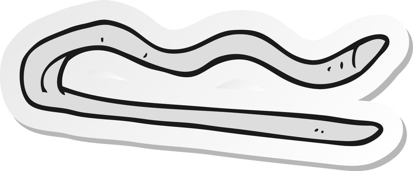 sticker of a cartoon hair clip vector