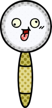 comic book style cartoon magnifying glass vector