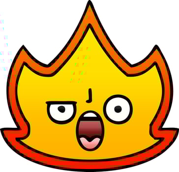 gradient shaded cartoon fire vector
