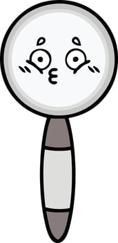 cute cartoon magnifying glass vector
