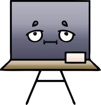 gradient shaded cartoon chalkboard vector