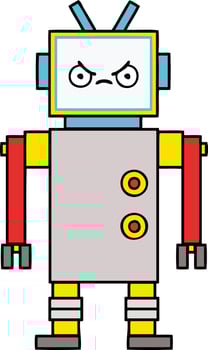 cute cartoon robot vector