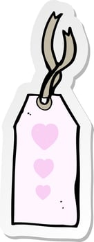 sticker of a cartoon luggage tag vector