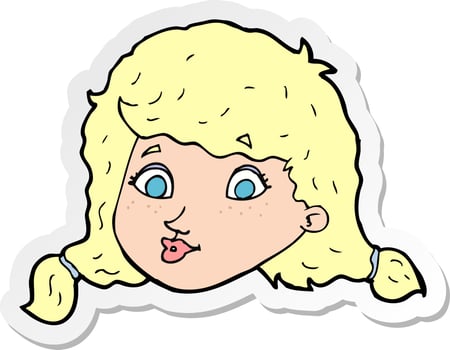 sticker of a face vector