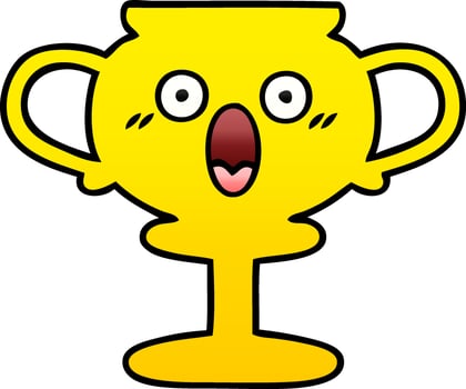 gradient shaded cartoon trophy vector