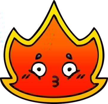 gradient shaded cartoon fire vector
