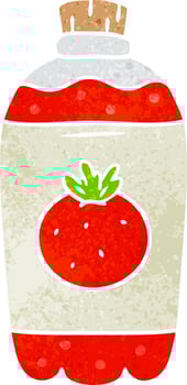 retro cartoon doodle of orange pop vector