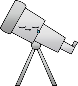gradient shaded cartoon telescope vector