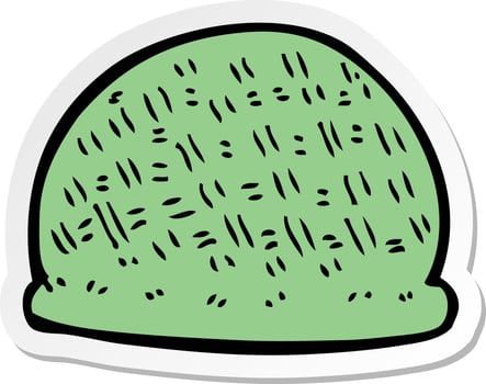 sticker of a cartoon hat vector