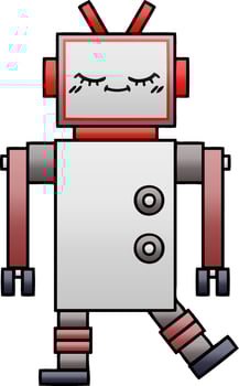 gradient shaded cartoon robot vector
