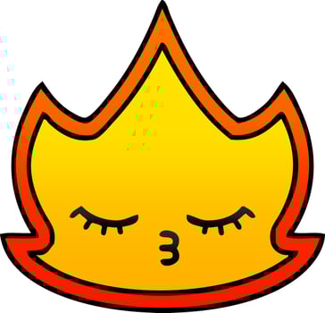 gradient shaded cartoon fire vector