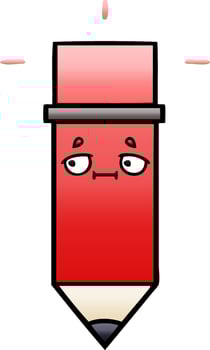 gradient shaded cartoon pencil vector