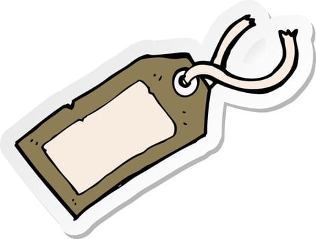 sticker of a cartoon luggage tag vector