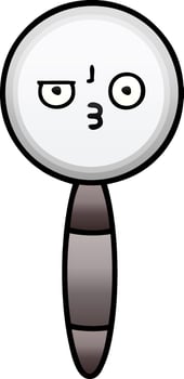 gradient shaded cartoon magnifying glass vector