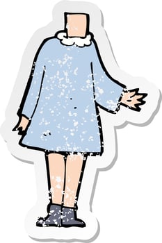 retro distressed sticker of a cartoon body vector
