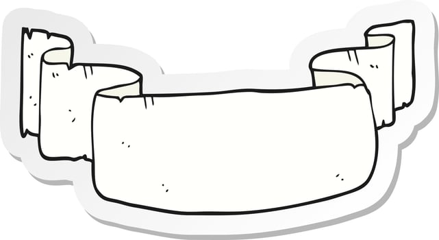 sticker of a cartoon banner vector