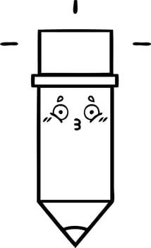line drawing cartoon pencil vector