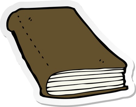 sticker of a cartoon book vector