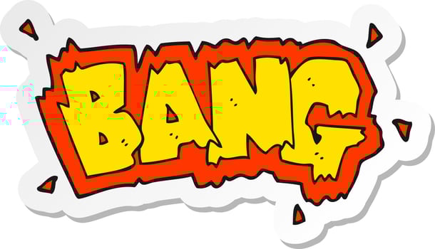 sticker of a cartoon explosion vector