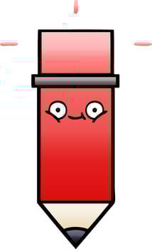 gradient shaded cartoon pencil vector