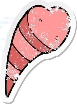 distressed sticker of a cartoon love heart symbol vector