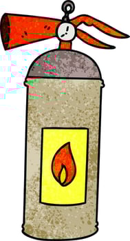 quirky hand drawn cartoon fire extinguisher vector