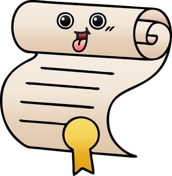 gradient shaded cartoon contract vector