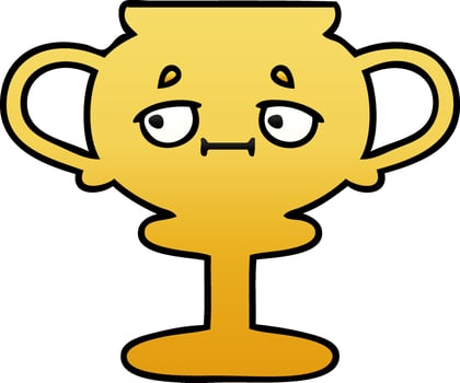 gradient shaded cartoon trophy vector