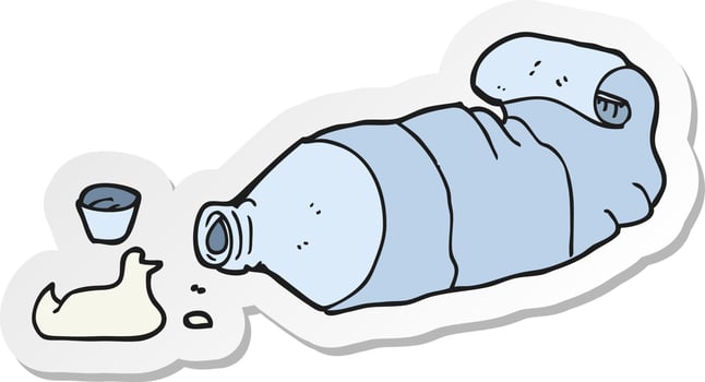 sticker of a cartoon toothpaste tube vector