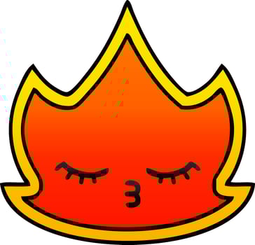 gradient shaded cartoon fire vector