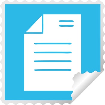 square peeling sticker cartoon sheet of paper vector