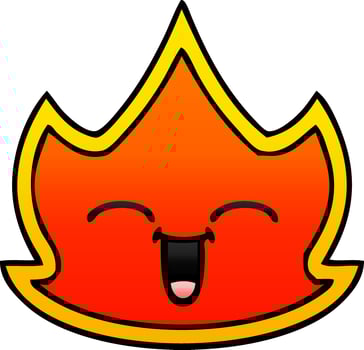 gradient shaded cartoon fire vector