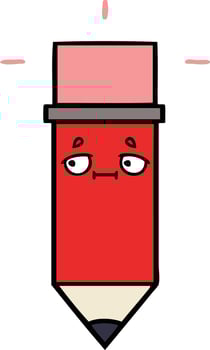 cute cartoon pencil vector